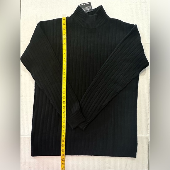 Eddie Bauer Alpine Route Essentials Ribbed Mock Neck Sweater Black NWT Size M - Picture 5 of 14